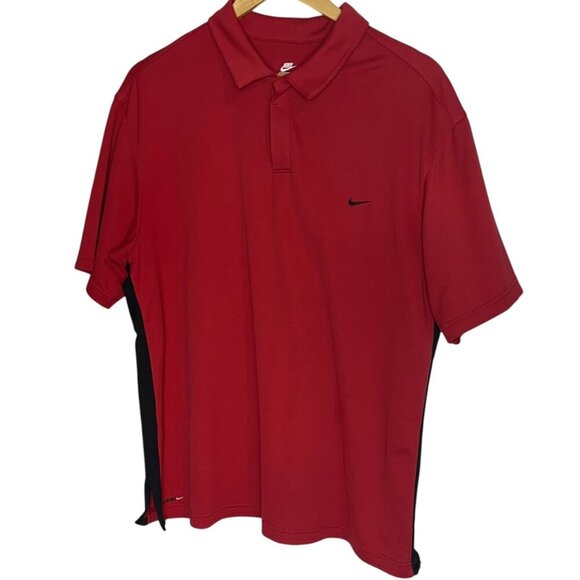 Nike‎ Men's XL Polo Shirt Red Training Golf Casual Classic Athletic Sporty - Picture 1 of 8